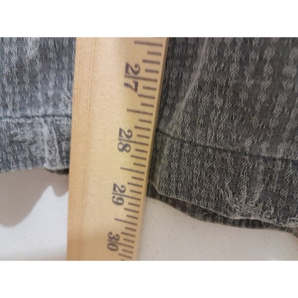 Tommy Bahama Silk Floral Vacation Size Large Button Down Shirt Pocket Gray - Picture 7 of 8